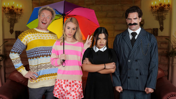 [DaughterSwap] - Ken Feels Lucky with Bra-Less Babes - Clarke Kent - Summer Col - Ken Feels - Khloe Kingsley