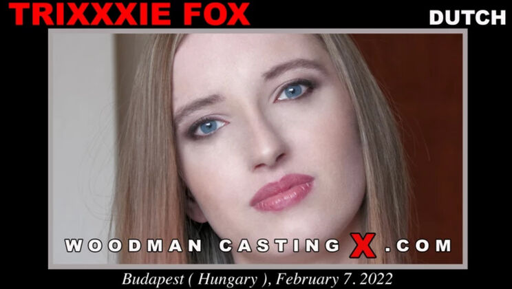 [WoodmanCasting] - Trixxxie Fox's Striptease and Blowjob - Trixxxie Fox