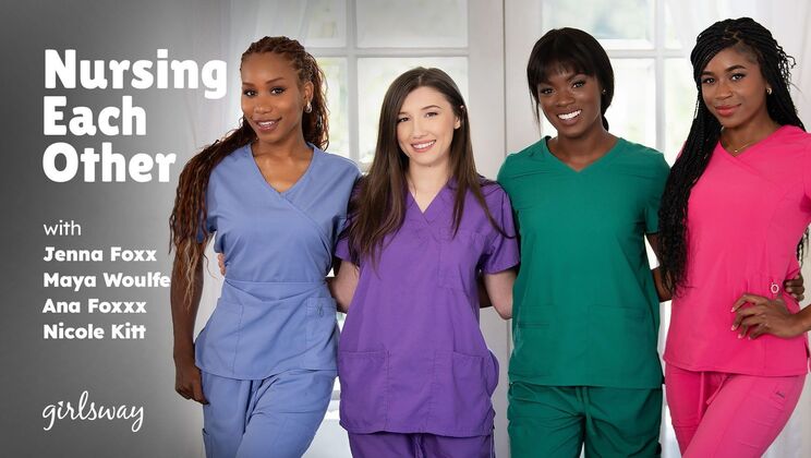[Girlsway] - Interracial Lesbian Nurse Encounter - Jenna Foxx - Ana Foxxx - Maya Woulfe - Nicole Kitt