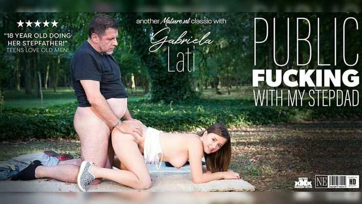 [Mature.nl] - Gabriella Lati's First Fuck with Old Man in Park - Gabriella Lati - Philippe Soine