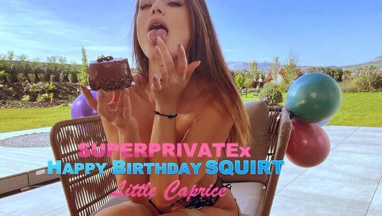 Fingering and Dildo: Little Caprice's Squirting Birthday