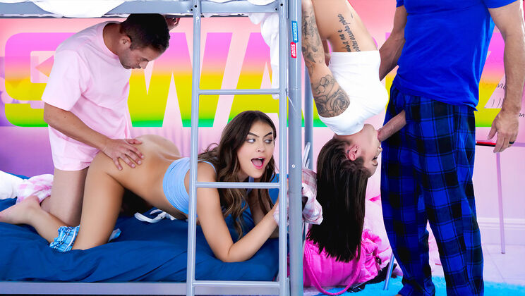 [DaughterSwap] - College Swap: Tanned Girls in a Foursome - Nicky Rebel - Selina Bentz - Peter Fitzwell - Bunny Fae