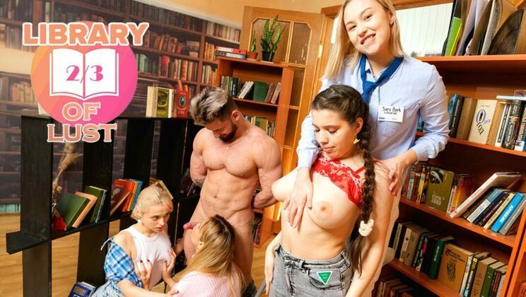 [ClubSweethearts] - Library of Lust - Part 2: Blowjob & Cumshot with Molly Cute - Sara Bork - Novella Night - Apollon Slea - Nice Viki - Molly Cute