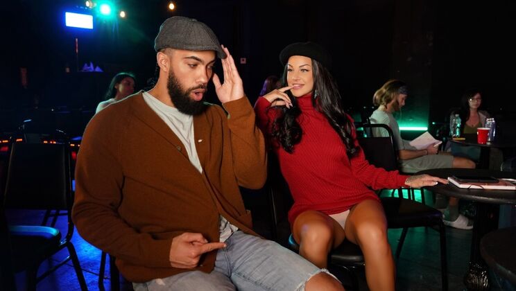 [CrazyCollegeGFs] - Poetry Slam Bam Sex - Tattooed Girl Fucked Doggystyle - Evelin Stone - James Angel