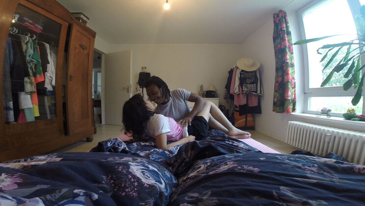 First Time on Camera - Lina Moans Loud as She Takes Big Dick