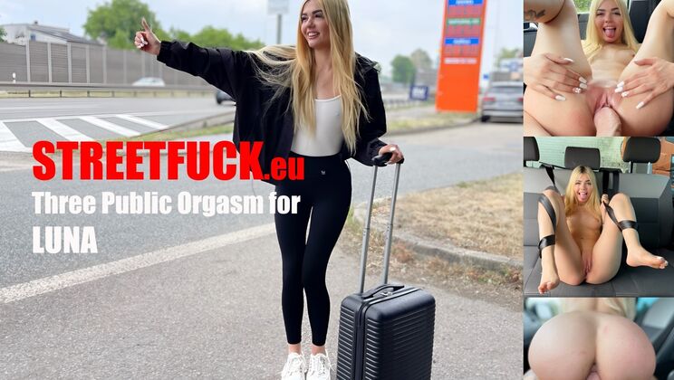 [StreetFuck] - Luna Bbunny Tied Up and Spanked for Three Orgasms - Marcello Bravo - Luna Bbunny