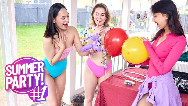 [ClubSweethearts] - Brunette Babes Masturbating at a Wild Party - Iris Murai - Roxy Muray - Ashly Rabbit