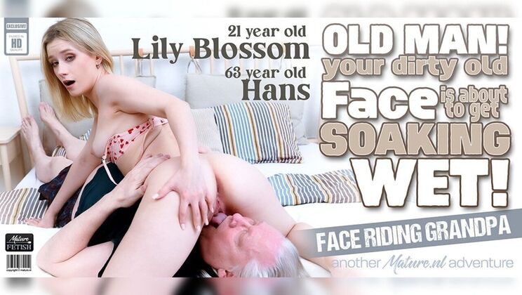 [Mature.nl] - Skinny blonde with natural tits dominates old German man - Hans - Lily Blossom