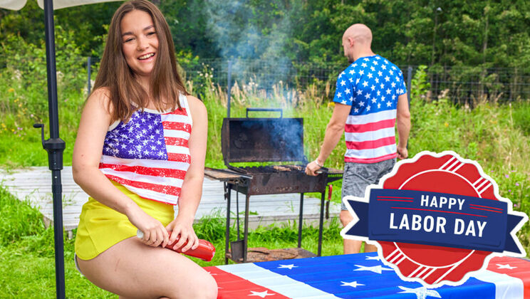 [ClubSweethearts] - Labor Day 2025: Brunette with Natural Tits Fucked Hard - Hazel Grace - Aleks Sam