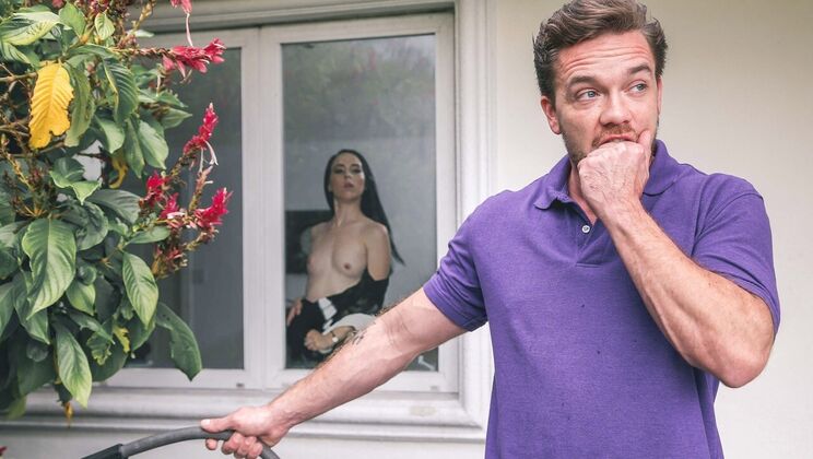 [DigitalPlayground] - Maid Blowjob Outdoor Facial With Bambi Black - Kyle Mason - Bambi Black