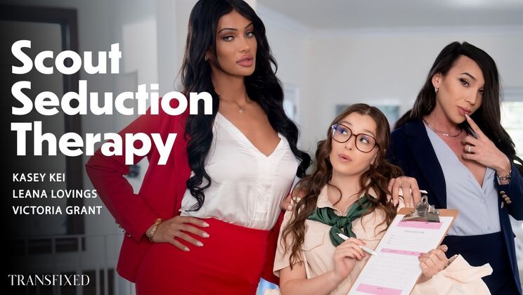 [Transfixed] - Seduction Therapy with Kasey and Leana - Kasey Kei - Leana Lovings - Victoria Grant
