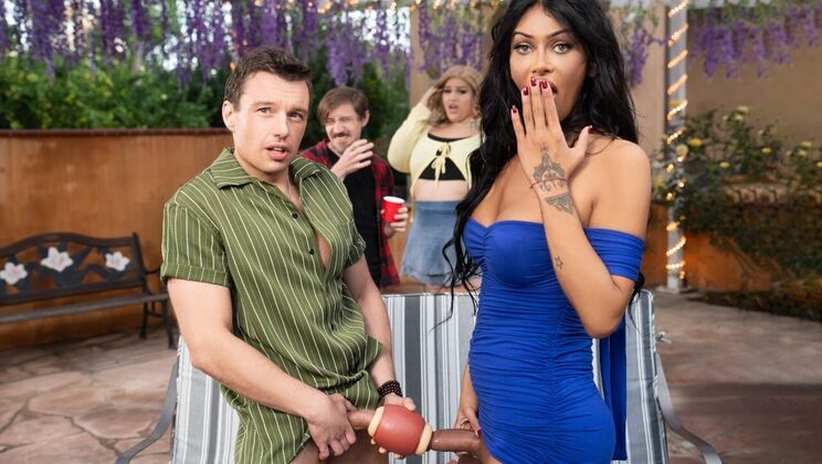 [TransAngels] - Muscular Johnny Palms Goes Balls Deep in Enhanced Body Brunette - Johnny Palms - Victoria Grant