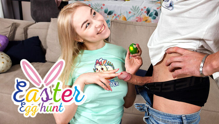[ClubSweethearts] - Easter Sperm: Blonde European Teen Blowjob and Cumshot Action - Sara Bork - Aleks Sam
