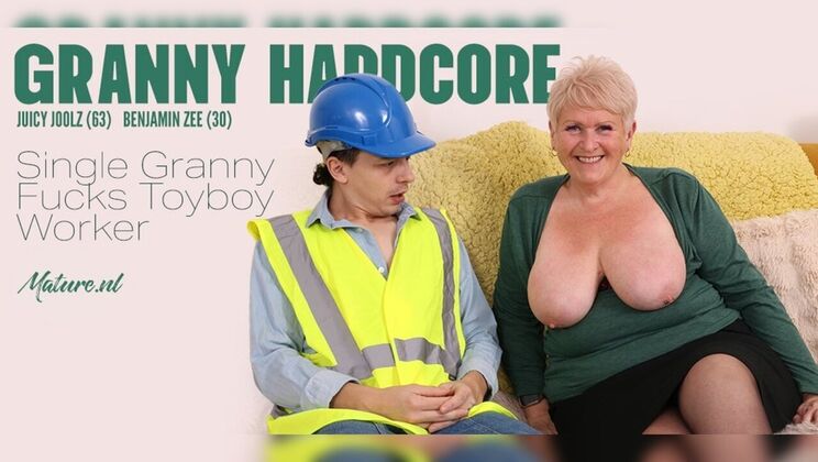 Curvy UK Mature Juicy Joolz Takes Big Cock from Handyman