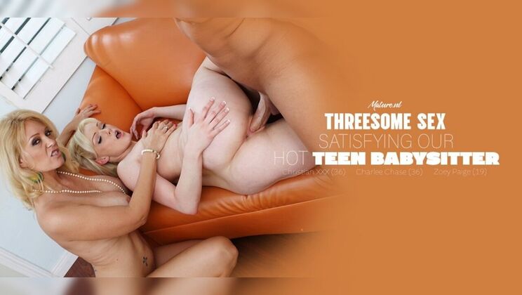 Hot Blonde MILF Charlee Chase Dominates Teen Zoey in Hardcore Threesome